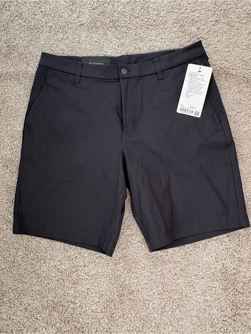 lululemon athletica Men’s Commission Black Performance Shorts